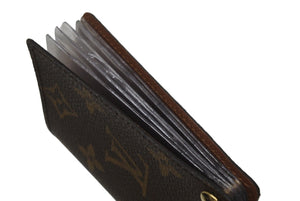 LOUIS VUITTON Porto Carte Credit Card Case Monogram M60937 Brown Gold Hardware Good Condition Used 62168