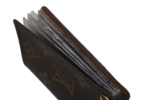 LOUIS VUITTON Porto Carte Credit Card Case Monogram M60937 Brown Gold Hardware Good Condition Used 62168