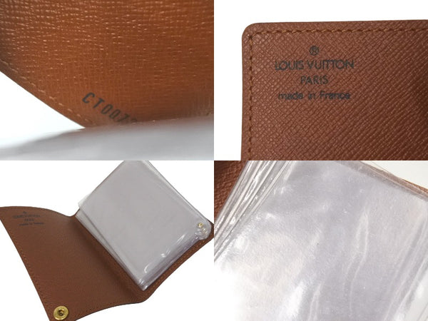 LOUIS VUITTON Porto Carte Credit Card Case Monogram M60937 Brown Gold Hardware Good Condition Used 62168