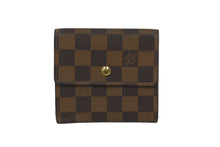 画像をギャラリービューアに読み込む, LOUIS VUITTON ルイヴィトン ポルトモネ ビエ カルト クレディ 三つ折り財布 N61652 ダミエ ブラウン ゴールド金具 美品 中古 62169