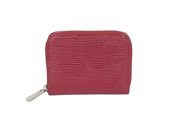 LOUIS VUITTON Zippy Coin Purse M60382 Epi Leather Coin Case Purple Silver Hardware Good Used 62170