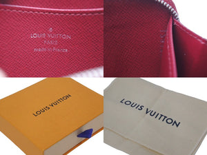 LOUIS VUITTON Zippy Coin Purse M60382 Epi Leather Coin Case Purple Silver Hardware Good Used 62170
