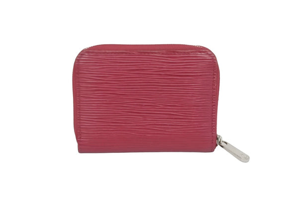 LOUIS VUITTON Zippy Coin Purse M60382 Epi Leather Coin Case Purple Silver Hardware Good Used 62170