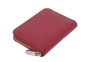 LOUIS VUITTON Zippy Coin Purse M60382 Epi Leather Coin Case Purple Silver Hardware Good Used 62170