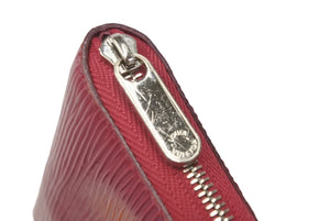 LOUIS VUITTON Zippy Coin Purse M60382 Epi Leather Coin Case Purple Silver Hardware Good Used 62170