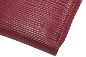 LOUIS VUITTON Zippy Coin Purse M60382 Epi Leather Coin Case Purple Silver Hardware Good Used 62170