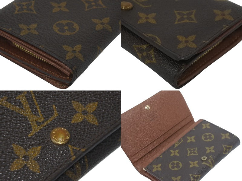 LOUIS VUITTON ルイヴィトン トレゾール 二つ折り財布 M61730 ウォレット モノグラム ブラウン ゴールド金具 美品 中古  62178 – Casanova Vintage