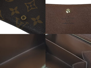 LOUIS VUITTON ルイヴィトン トレゾール 二つ折り財布 M61730 ウォレット モノグラム ブラウン ゴールド金具 美品 中古 62178