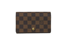 Load image into Gallery viewer, LOUIS VUITTON ルイヴィトン ポルトモネ・ビエ トレゾール N61730 ダミエキャンバス 二つ折り財布 ゴールド金具 美品 中古 62179