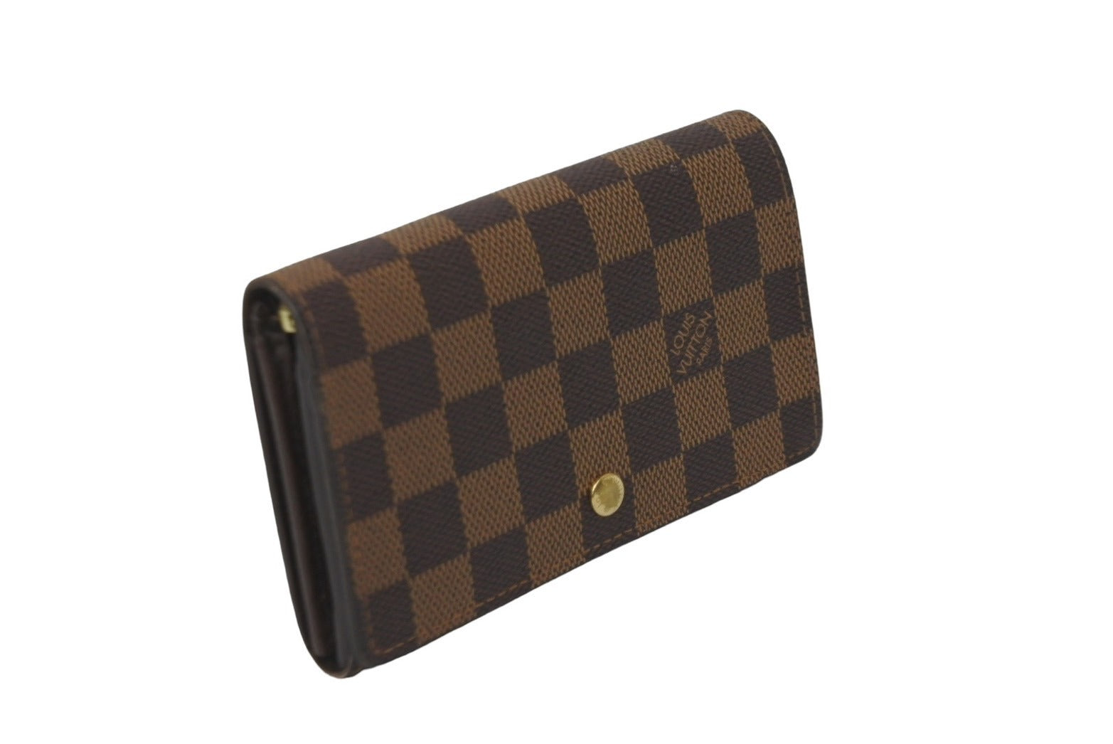 LOUIS VUITTON ルイヴィトン ポルトモネ・ビエ トレゾール N61730 ダミエキャンバス 二つ折り財布 ゴールド金具 美品 中古  62179 – Casanova Vintage