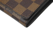 Load image into Gallery viewer, LOUIS VUITTON ルイヴィトン ポルトモネ・ビエ トレゾール N61730 ダミエキャンバス 二つ折り財布 ゴールド金具 美品 中古 62179