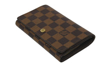 Load image into Gallery viewer, LOUIS VUITTON ルイヴィトン ポルトモネ・ビエ トレゾール N61730 ダミエキャンバス 二つ折り財布 ゴールド金具 美品 中古 62179