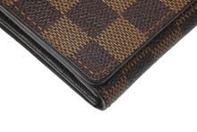 Load image into Gallery viewer, LOUIS VUITTON ルイヴィトン ポルトモネ・ビエ トレゾール N61730 ダミエキャンバス 二つ折り財布 ゴールド金具 美品 中古 62179