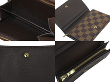 Load image into Gallery viewer, LOUIS VUITTON ルイヴィトン ポルトモネ・ビエ トレゾール N61730 ダミエキャンバス 二つ折り財布 ゴールド金具 美品 中古 62179