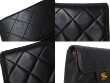 Load image into Gallery viewer, CHANEL シャネル ヴィンテージ ミニマトラッセチェーンショルダーバッグ19cm 1番台 ブラック レッド バイカラー 美品 中古 62197