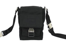 Load image into Gallery viewer, PRADA プラダ ミニショルダーバッグ ナイロン トライアングルロゴ ブラック シルバー金具 美品 中古 62202