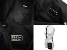 Load image into Gallery viewer, PRADA プラダ ミニショルダーバッグ ナイロン トライアングルロゴ ブラック シルバー金具 美品 中古 62202