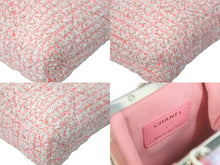 画像をギャラリービューアに読み込む, 極美品 CHANEL シャネル がま口ツイードチェーンショルダーバッグ 30番台 ピンク ホワイト ゴールド金具 中古 62209