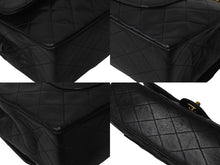 Load image into Gallery viewer, CHANEL シャネル マトラッセ 25 ダブルフラップ ショルダーバッグ 1番台 ココマーク ブラック ラムスキン ゴールド金具 美品 中古 62212
