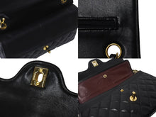 Load image into Gallery viewer, CHANEL シャネル マトラッセ 25 ダブルフラップ ショルダーバッグ 1番台 ココマーク ブラック ラムスキン ゴールド金具 美品 中古 62212