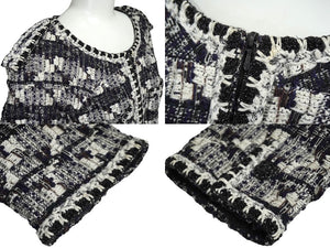 CHANEL シャネル P27771V17033 06c セットアップ ジャケット スカート スーツ サイズ40 ミックスツイード ブラック 美品 中古 62217