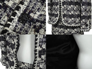CHANEL シャネル P27771V17033 06c セットアップ ジャケット スカート スーツ サイズ40 ミックスツイード ブラック 美品 中古 62217