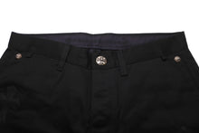 Load image into Gallery viewer, 新品同様品 CHROME HEARTS クロムハーツ クロスパッチ チノパンツ ブラック カモフラージュ シルバー925 サイズ32 中古 62224