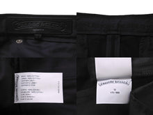 Load image into Gallery viewer, 新品同様品 CHROME HEARTS クロムハーツ クロスパッチ チノパンツ ブラック カモフラージュ シルバー925 サイズ32 中古 62224