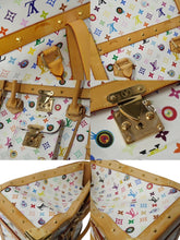 画像をギャラリービューアに読み込む, LOUIS VUITTON × 村上隆 ルイヴィトン ハンドバッグ サックジギャンティック M92057 ブロン マルチ 美品 中古 62230