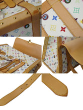 画像をギャラリービューアに読み込む, LOUIS VUITTON × 村上隆 ルイヴィトン ハンドバッグ サックジギャンティック M92057 ブロン マルチ 美品 中古 62230