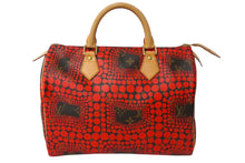 Load image into Gallery viewer, 新品同様 LOUIS VUITTON ルイヴィトン スピーディ30 草間彌生 コラボ 2012年 M40693 パンプキンドット レッド 中古 62231