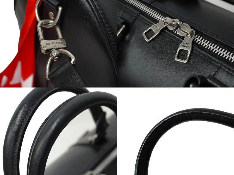 新品同様 LOUIS VUITTON ルイ ヴィトン ヴァージルアブロー キーポル バンドリエール フラッグ 50cm M55268 ブラック 中古 62233