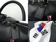画像をギャラリービューアに読み込む, 新品同様 LOUIS VUITTON ルイ ヴィトン ヴァージルアブロー キーポル バンドリエール フラッグ 50cm M55268 ブラック 中古 62233