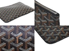 Load image into Gallery viewer, 極美品 GOYARD ゴヤール セナ MM クラッチバッグ SENAT2MMLTY01CL01P PVC カーフスキン ブラック シルバー金具 中古 62234