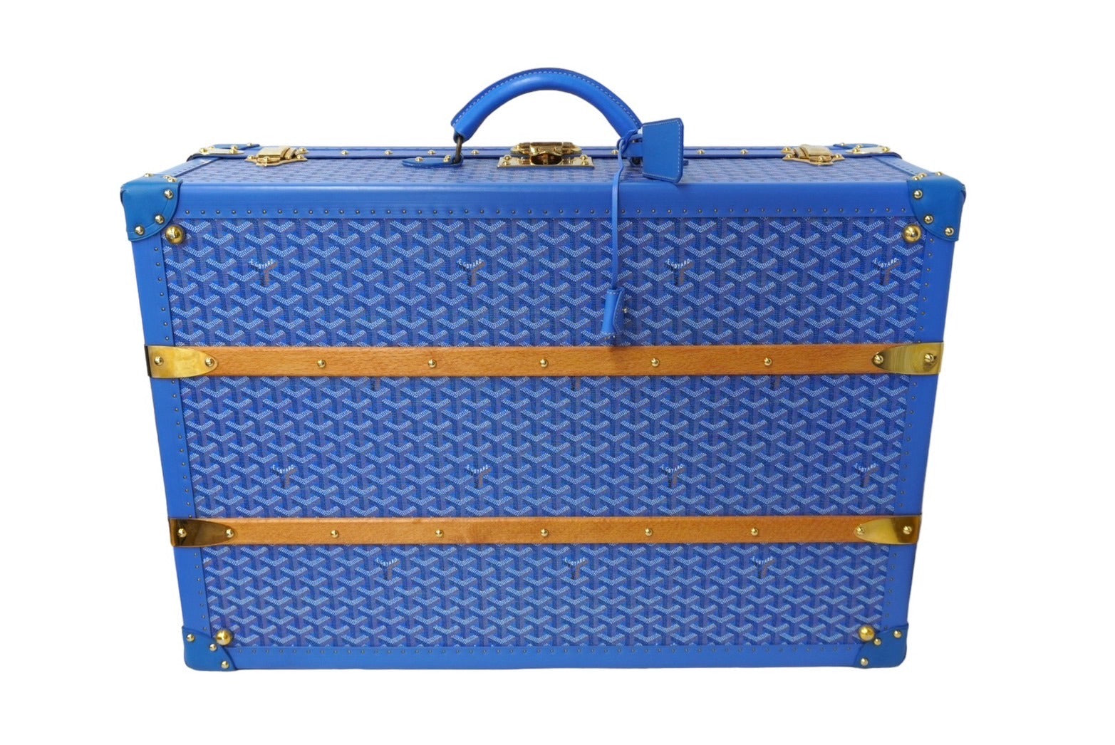 極美品 GOYARD ゴヤール パラス トランクケース ヘリンボーン柄 オーダー品 レザー ブルー 中古 62237 – Casanova  Vintage