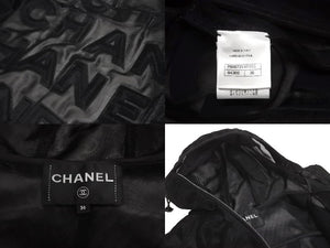 新品同様品 CHANEL シャネル メッシュ ジャケット ジップアップパーカー P60972V46493 2019年 サイズ 36 ブラック 中古 62242