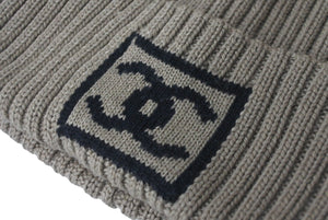 極美品 CHANEL シャネル スポーツライン ニットキャップ ココマーク