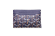画像をギャラリービューアに読み込む, 極美品 GOYARD ゴヤール サン シュルピス カードケース STSULPPMLTY12CL12X ネイビー PVC カーフスキン 中古 62249