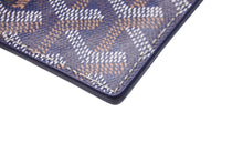 画像をギャラリービューアに読み込む, 極美品 GOYARD ゴヤール サン シュルピス カードケース STSULPPMLTY12CL12X ネイビー PVC カーフスキン 中古 62249
