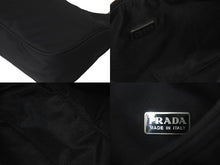 Load image into Gallery viewer, PRADA プラダ ホーボー ハンドバッグ MV515 トライアングルロゴ ブラック ナイロン シルバー金具 美品 中古 62262