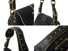 画像をギャラリービューアに読み込む, 極美品 LOUIS VUITTON ルイヴィトン スハリ コンフィダン ワンショルダーバッグ M91784 ブラック ゴールド金具 中古 62266