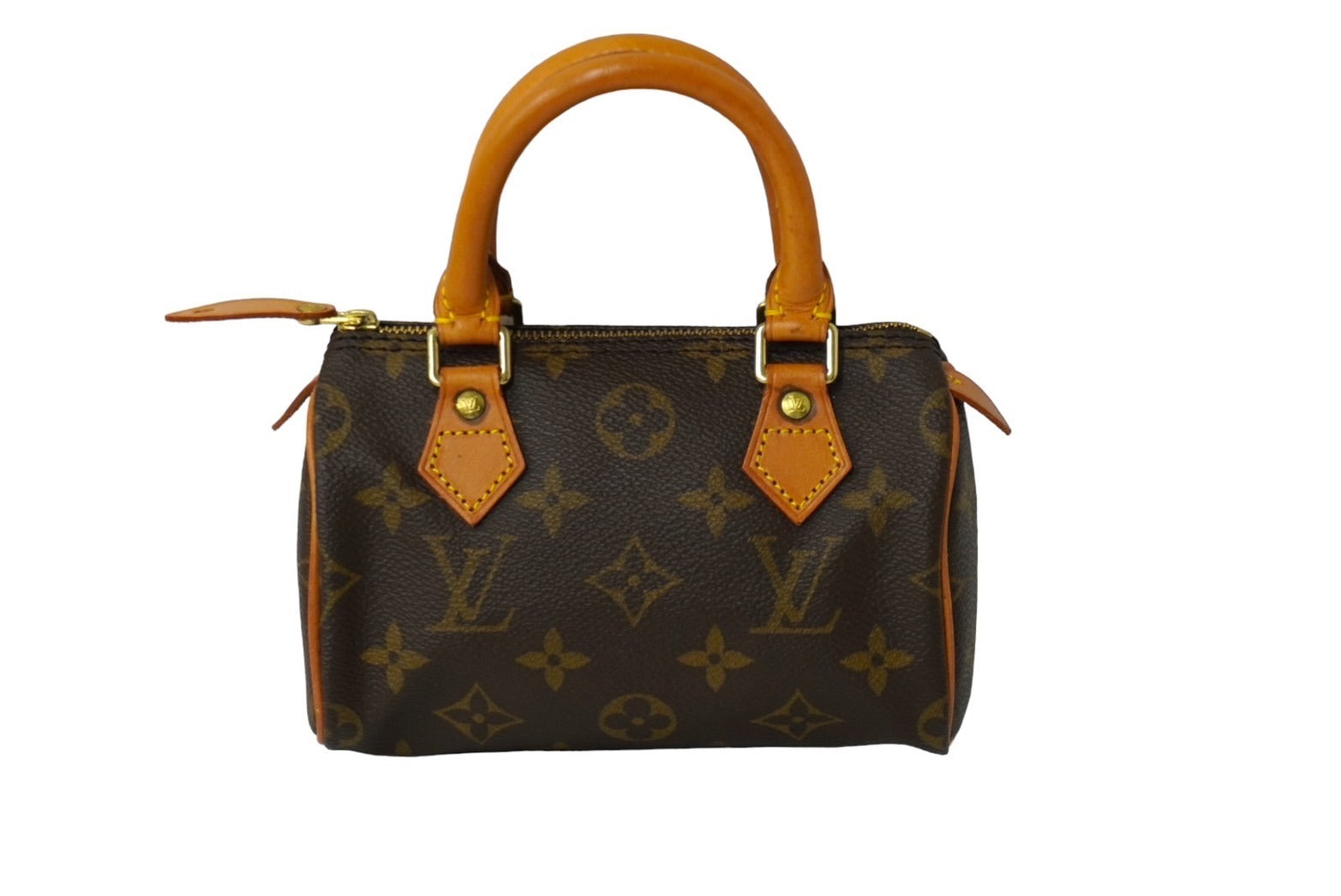 LOUIS VUITTON ルイヴィトン ハンドバッグ ミニスピーディ モノグラム ブラウン M41534 PVC レザー ゴールド金具 美品 中古  62269 – Casanova Vintage