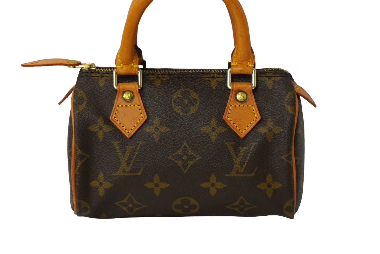 LOUIS VUITTON ルイヴィトン ハンドバッグ ミニスピーディ モノグラム ブラウン M41534 PVC レザー ゴールド金具 美品 中古  62269 – Casanova Vintage