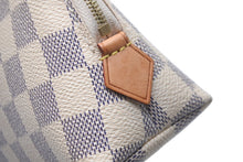 画像をギャラリービューアに読み込む, LOUIS VUITTON ルイヴィトン ポシェット コスメティック 化粧ポーチ N60024 ダミエアズール ホワイト ゴールド金具 美品 中古 62287