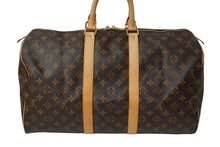 画像をギャラリービューアに読み込む, LOUIS VUITTON ルイヴィトン モノグラム キーポル45 ボストンバッグ PVC レザー M41428 ゴールド金具 ブラウン 良品 中古 62288