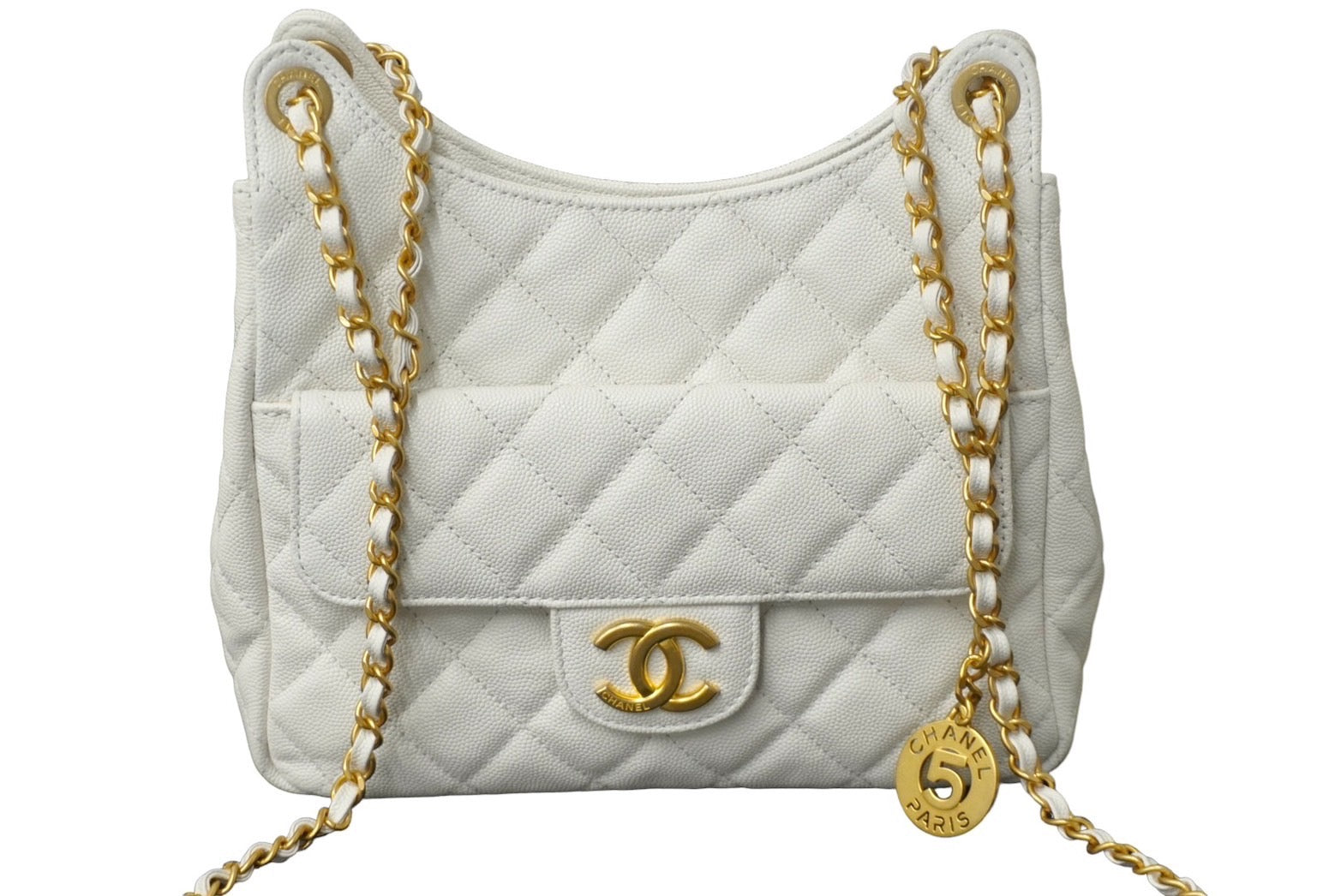 極美品 CHANEL シャネル チェーンショルダーバッグ AS3693 キャビア 