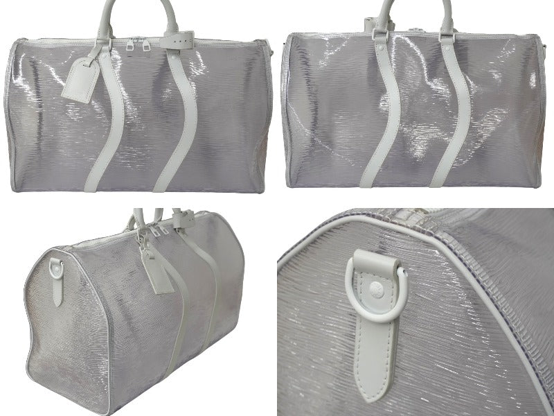 極美品 LOUIS VUITTON ルイ ヴィトン エピ プラージュ キーポル バンドリエール 50cm M55814 ボストンバッグ 中古 62303