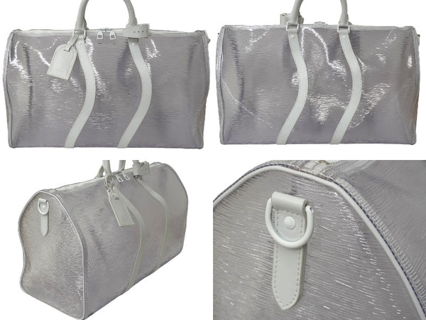 極美品 LOUIS VUITTON ルイ ヴィトン エピ プラージュ キーポル バンドリエール 50cm M55814 ボストンバッグ 中古 62303