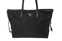 Load image into Gallery viewer, PRADA プラダ トートバッグ 肩掛け BR4001 ナイロン テスート レザー ブラック ピンク シルバー金具 美品 中古 62307