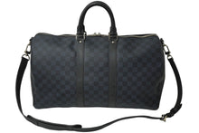 画像をギャラリービューアに読み込む, 極美品 LOUIS VUITTON ルイヴィトン キーポル バンドリエール 45 ボストンバッグ 2WAY ダミエコバルト N41349 中古 62316